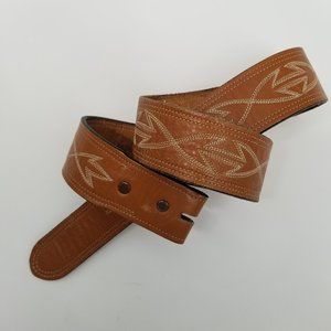 Tony Lama | Stitched Tan Leather Belt - 34